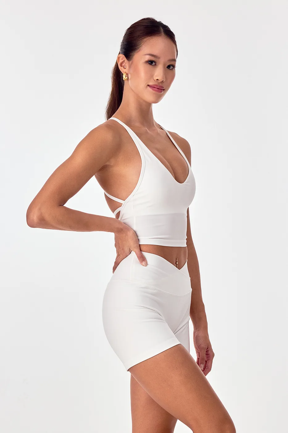 V-Neck Tank – White