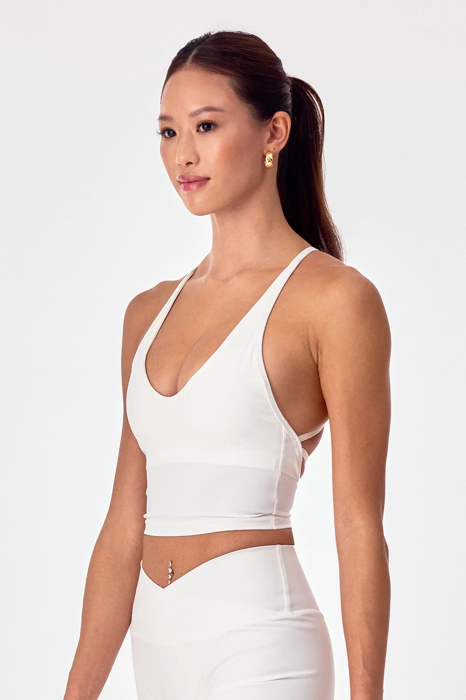 V-Neck Tank – White